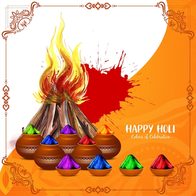 Free vector beautiful happy holi indian festival celebration background design