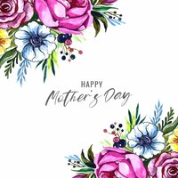 Free vector beautiful happy mothers day greeting card background