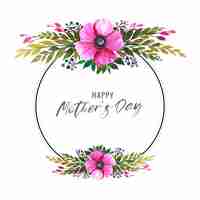 Free vector beautiful happy mothers day greeting card background