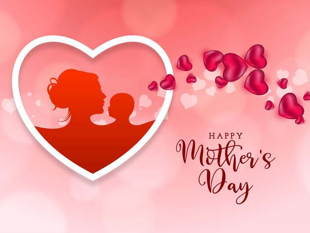 Beautiful Happy Mothers day stylish background design