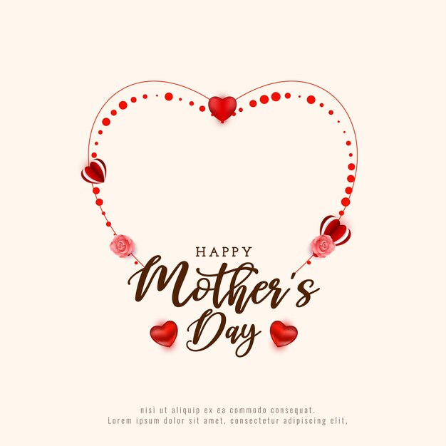 Beautiful Happy Mothers day stylish background design