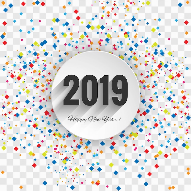 Beautiful happy new year 2019 text background