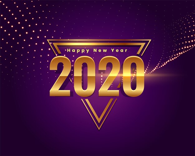 Beautiful happy new year golden text background