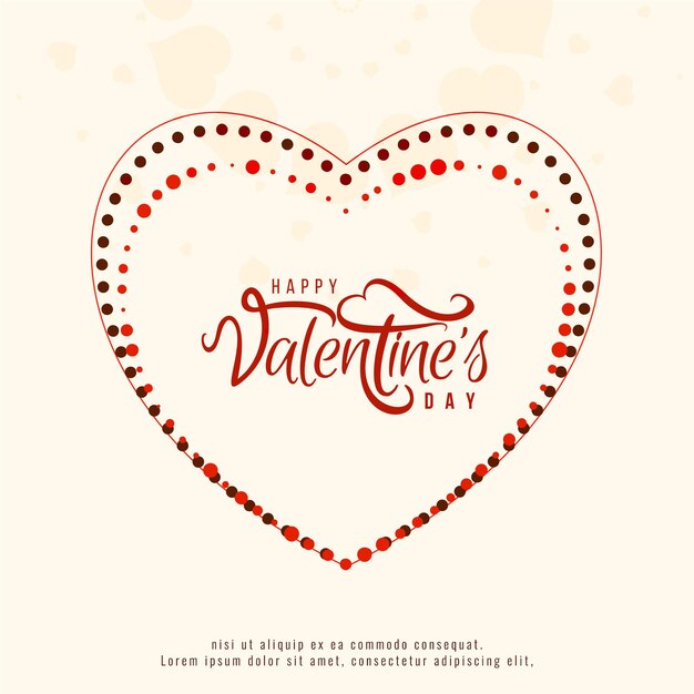 Beautiful Happy Valentines day celebration love background vector