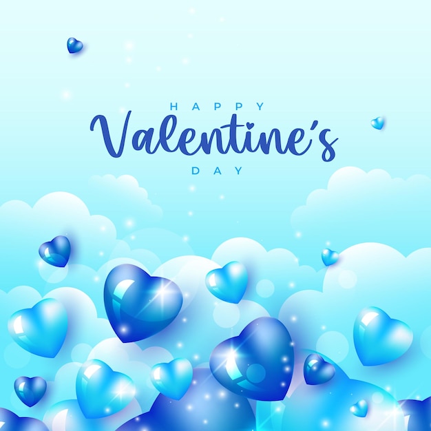 Beautiful happy valentines day celebration love background vector