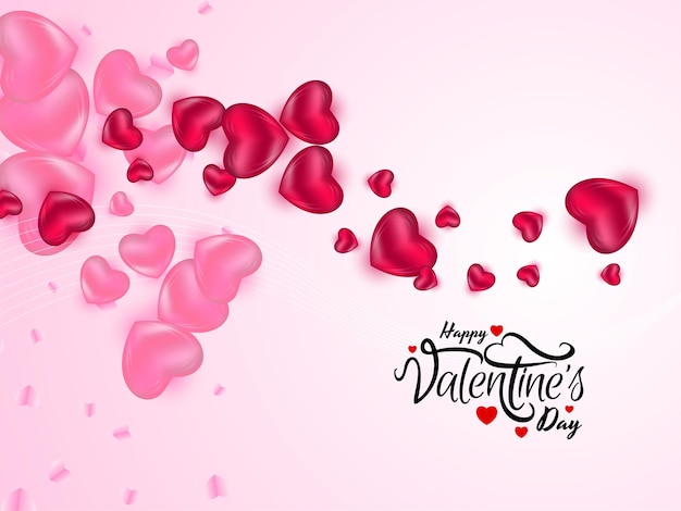 Beautiful Happy Valentines day greeting background design vector