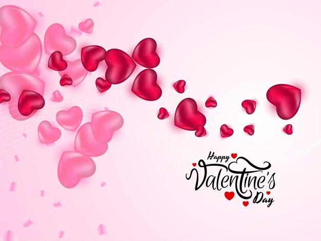 Beautiful Happy Valentines day greeting background design vector