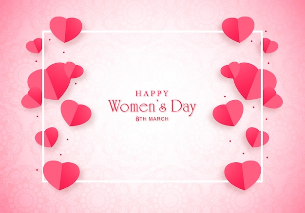 Beautiful happy womens day card