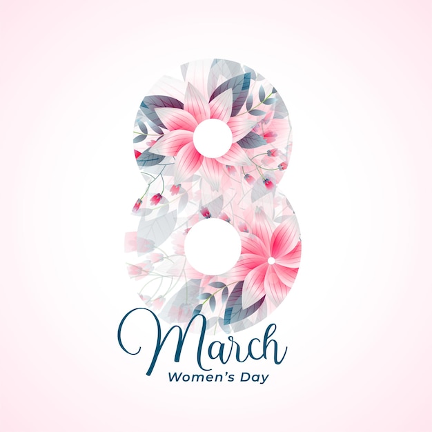 Free vector beautiful happy womens day event card wishes