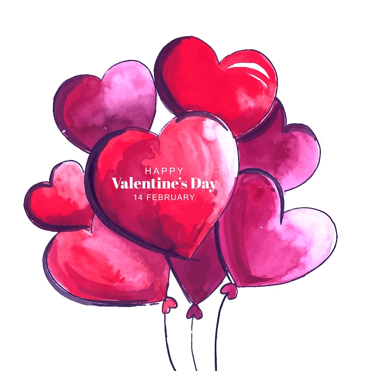 Free Vector beautiful heart shape valentines day card design