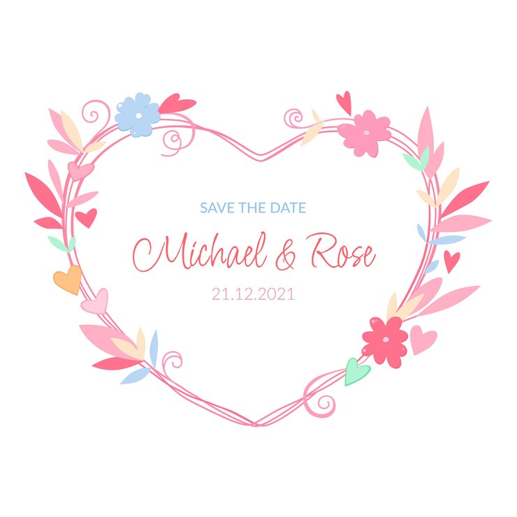Free Vector beautiful hearts border and frame design