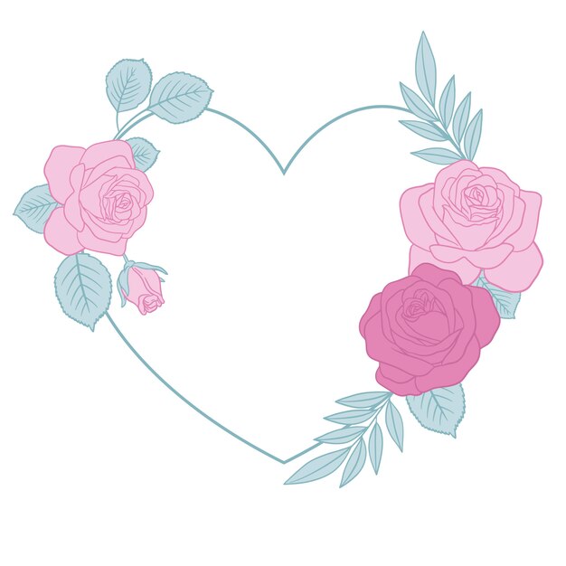 Beautiful hearts border and frame design