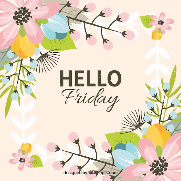 Beautiful hello friday background