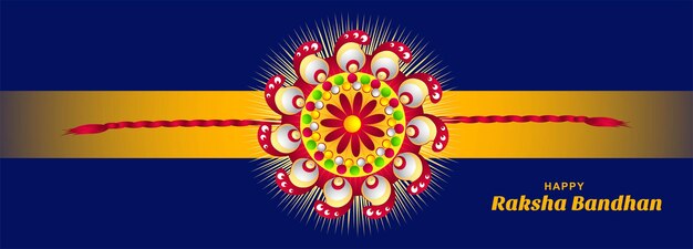 Beautiful hindu festival raksha bandhan card banner background