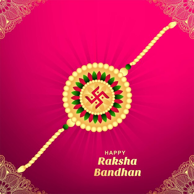 Beautiful hindu traditional raksha bandhan festival card background