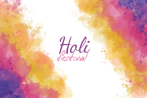 beautiful holi festival watercolor background