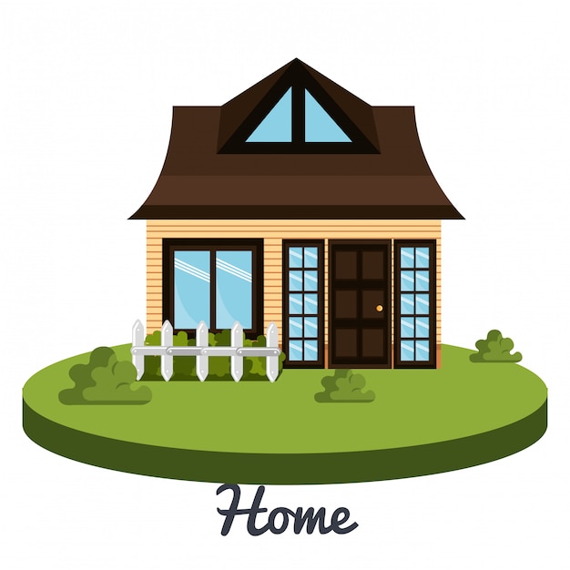 Free vector beautiful home