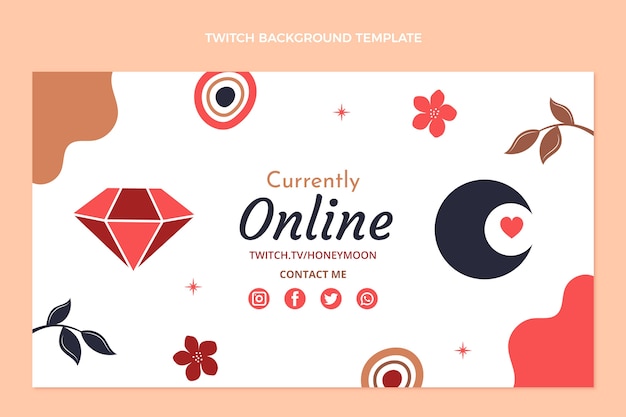 Free vector beautiful honeymoon twitch background