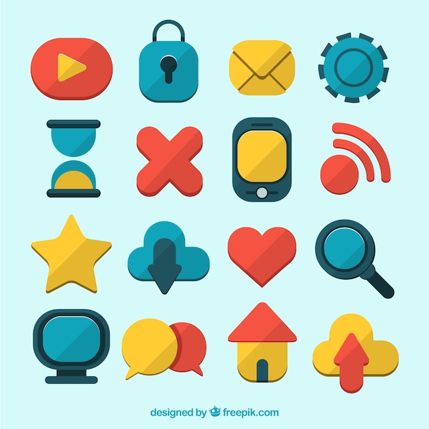 Free vector beautiful icons of social networks collection