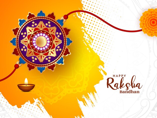 Beautiful Indian festival Happy Raksha Bandhan elegant card