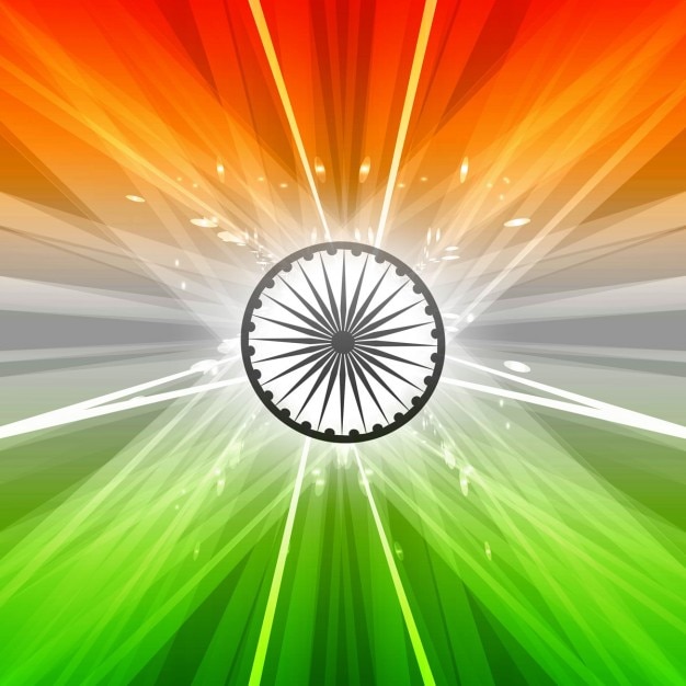 Free vector beautiful indian flag design