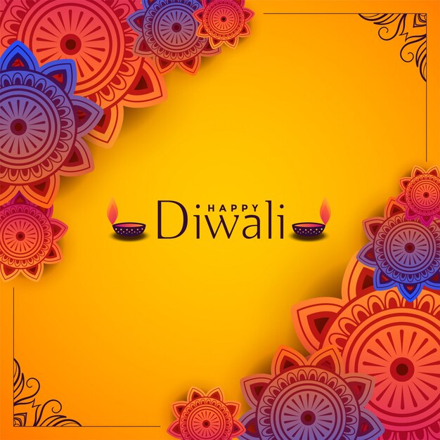 Beautiful indian happy diwali background