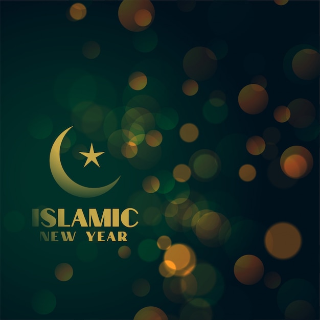 Beautiful islamic new year bokeh background