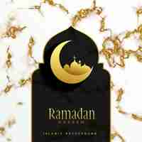 Vettore gratuito bellissimo design islamico di ramadan kareem festival