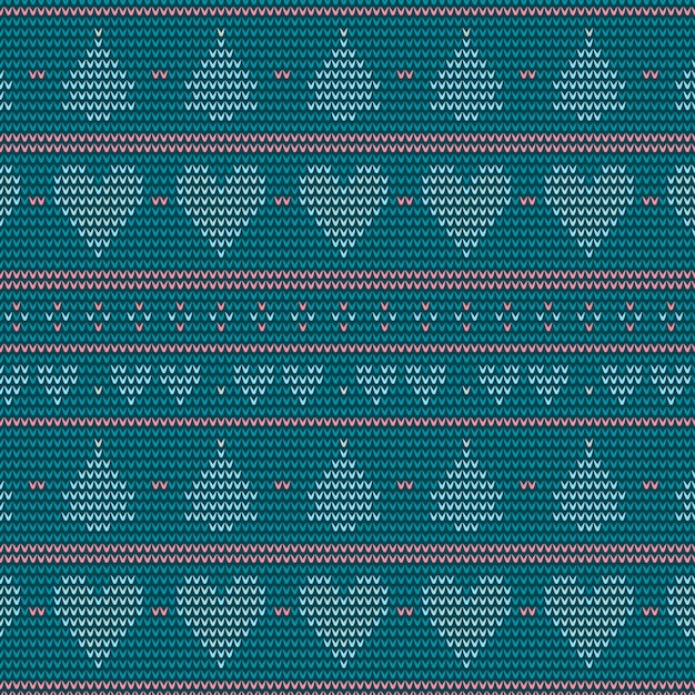 Free Vector beautiful knitted christmas pattern