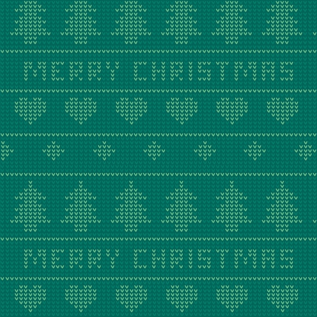 Free vector beautiful knitted christmas pattern