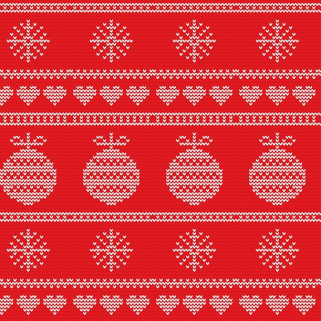 Beautiful knitted christmas pattern