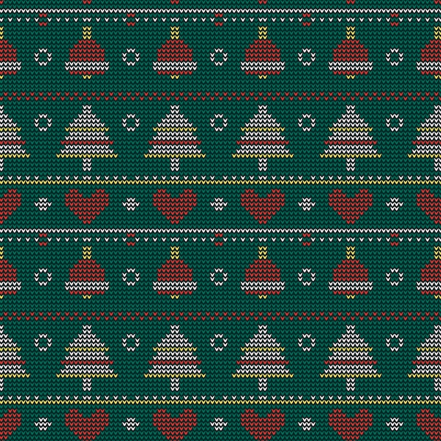 美しいニットクリスマスパターン