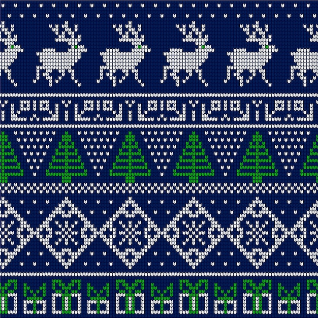 Beautiful knitted christmas pattern