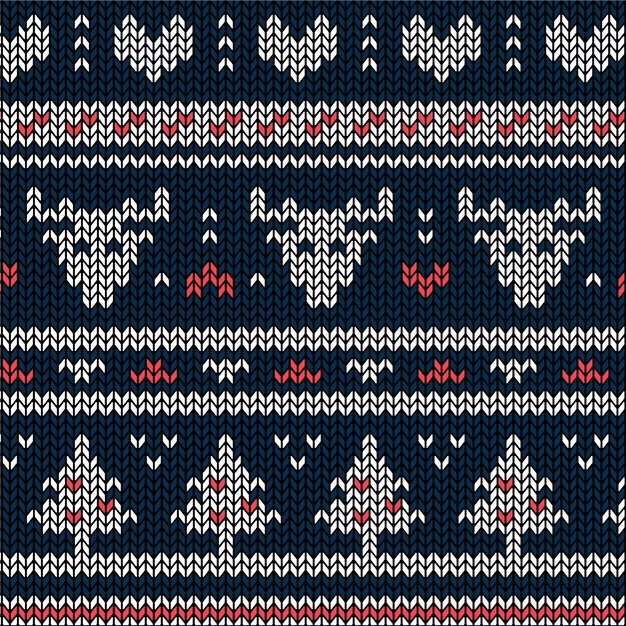 Beautiful knitted christmas pattern