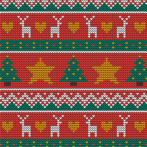 Beautiful knitted christmas pattern