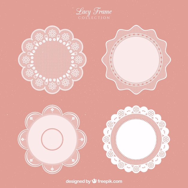 Beautiful lace decorative frames