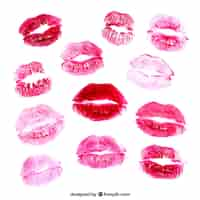 Free vector beautiful lips set