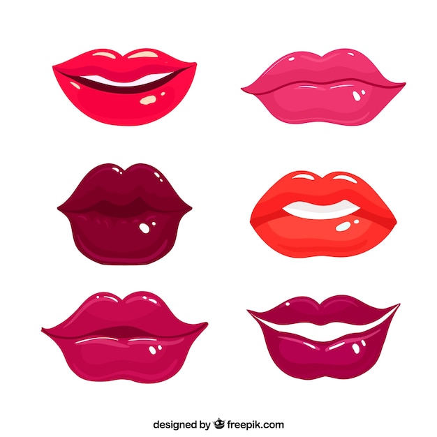 Beautiful lips set