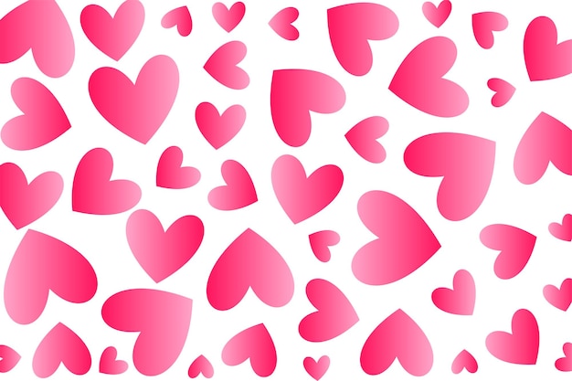 Free vector beautiful love heart pattern backdrop for valentines day