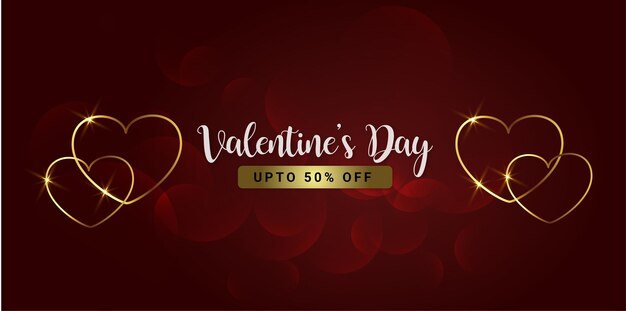 Beautiful Love Valentines Day Banner Background Multipurpose 3D Heart Effect