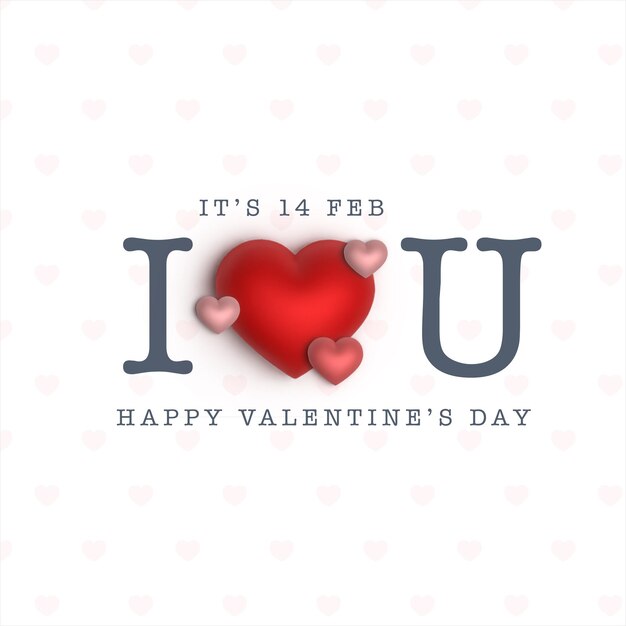 Beautiful Love Valentines Day Banner Background Multipurpose 3D Heart Effect