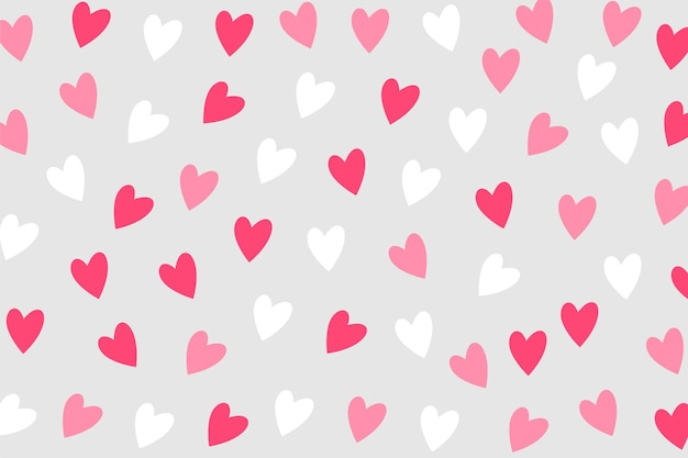 Free vector beautiful and lovey heart pattern wallpaper for valentines couple