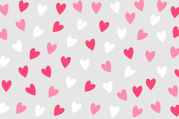 발렌타인 커플을 위한 아름다운 사랑스러운 심장 패턴 벽지