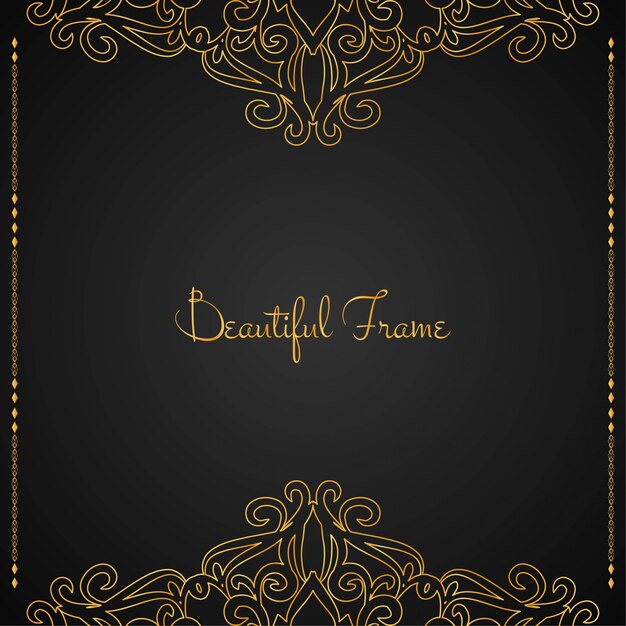 Beautiful luxury golden frame background