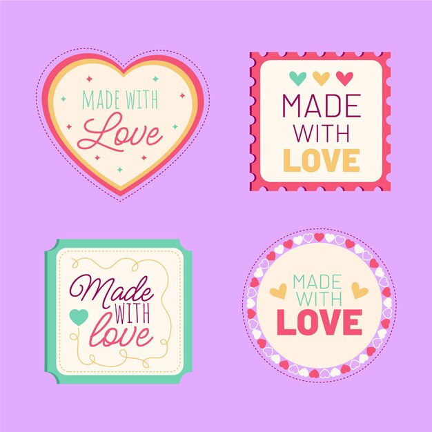 Beautiful made with love labels