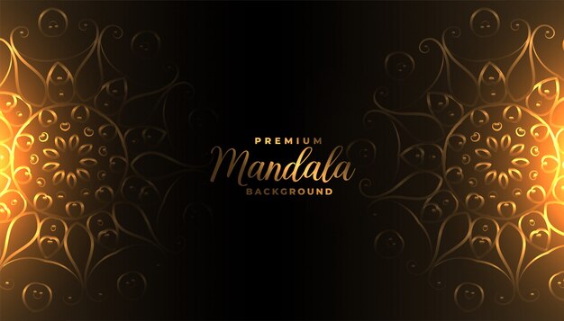 Beautiful mandala background with glowing lights design