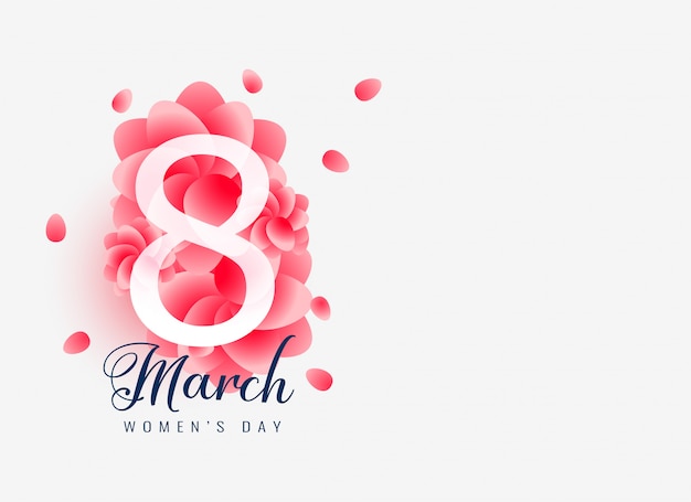 Free vector beautiful march 8 happy women's day card design