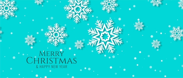 Free vector beautiful merry christmas banner design