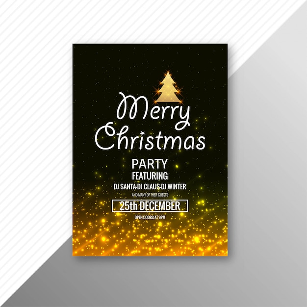 Красивая брошюра шаблона шаблона рождественской открытки