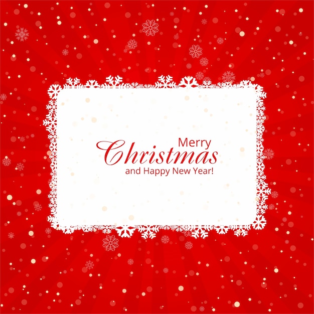 빨간색 배경으로 아름 다운 메리 크리스마스 카드